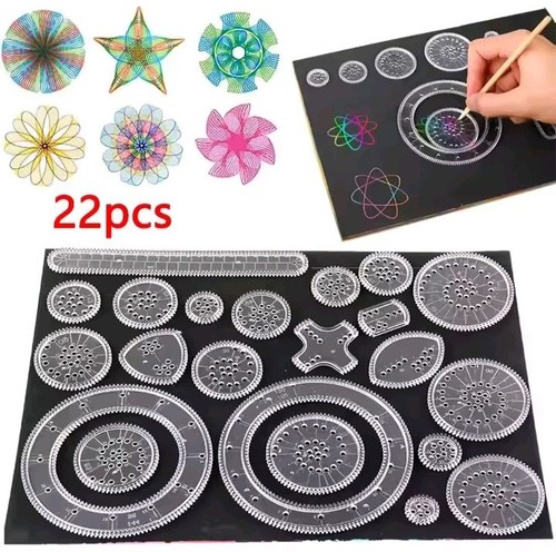 22pcs spirograph drawing ruler - spirograph,